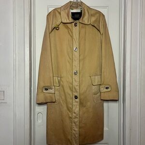 Coach Tan Trench Coat Classic Design